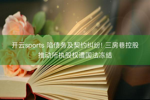 开云sports 陷债务及契约纠纷! 三房巷控股推动所执股权遭国法冻结