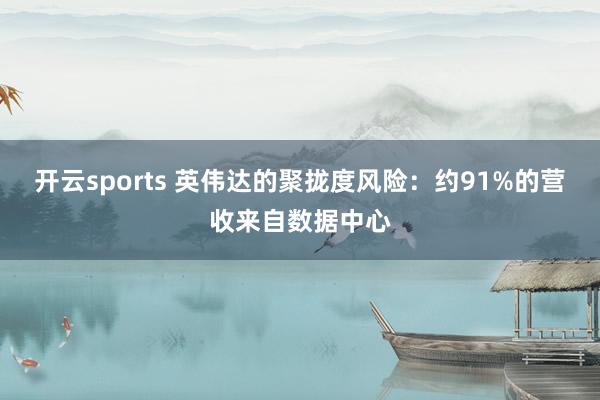 开云sports 英伟达的聚拢度风险：约91%的营收来自数据中心