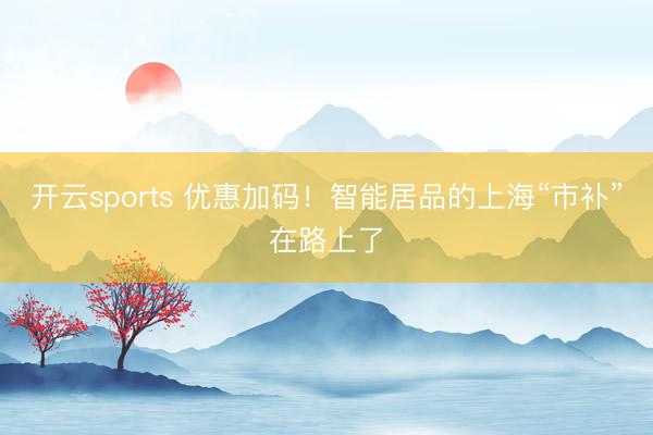 开云sports 优惠加码！智能居品的上海“市补”在路上了
